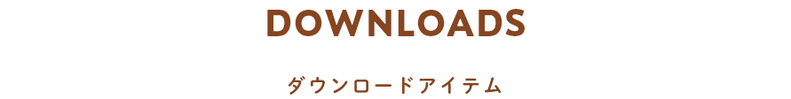 DOWNLOADS ダウンロードアイテム