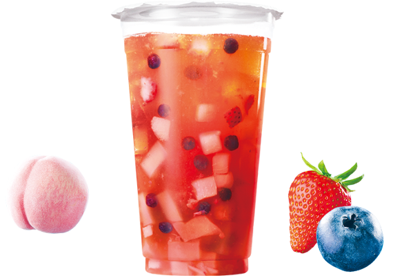 台湾粉粿（フングイ）フルーツティ ピーチ＆ミックスベリー