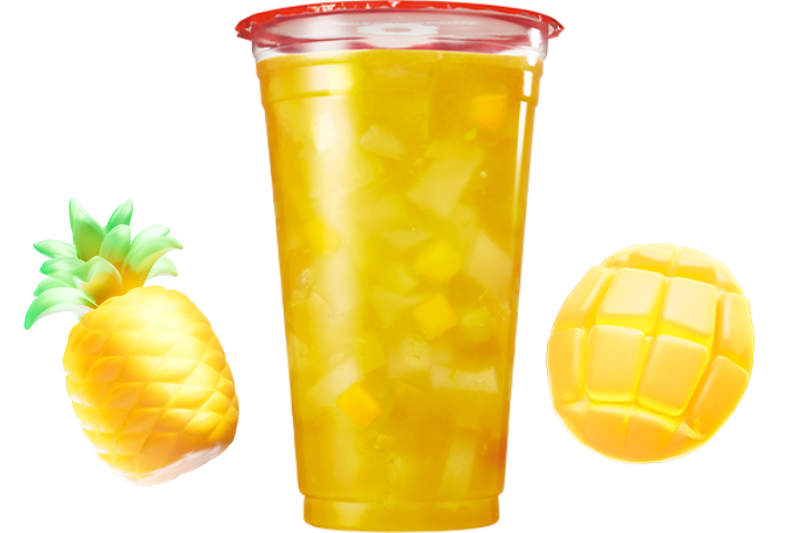 ぷにゅんフングイフルーツティ パイン＆マンゴー＆パッションフルーツ