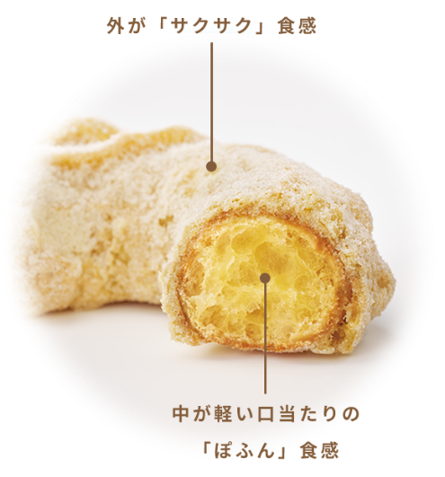 外が「サクサク」 中が「ぽふん」