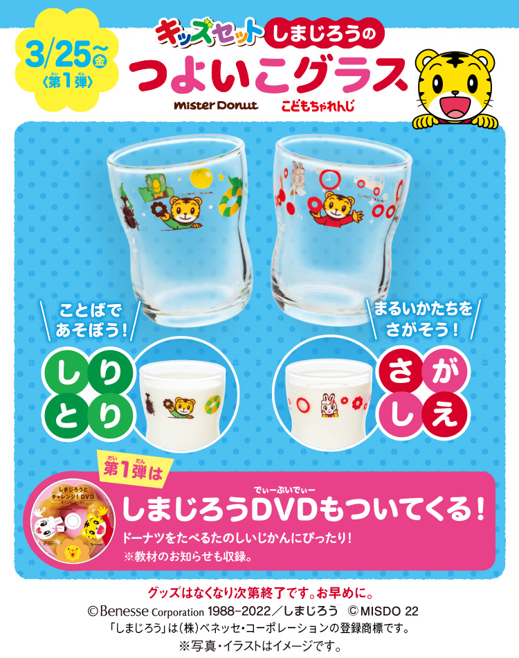キッズセット しまじろうのつよいこグラス